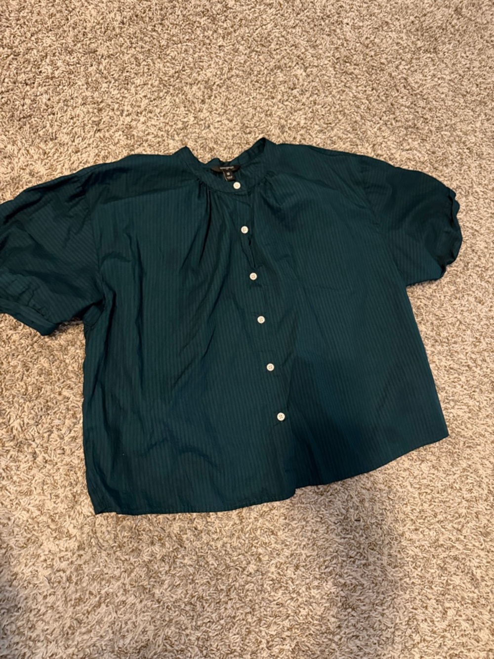 Banana Republic Teal Green Button-Front Blouse